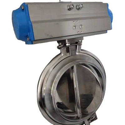 Sanitary Electric Disc Plate butterfly valve,Customized 200 DN300 DN400 DN500 SS304&316 stainless steel powder butterfly valve