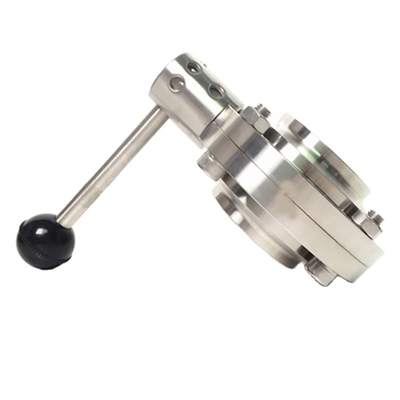 Low Price Sanitary Welded butterfly valve,  DN80 DN100 DN125 DN150 , SS304&316 stainless steel butterfly valve