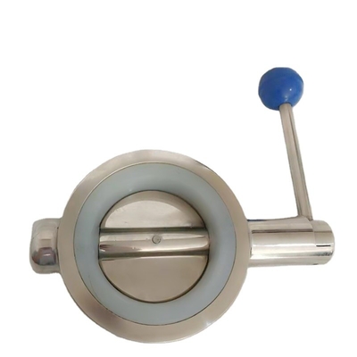 Low Price Sanitary manual butterfly valve, DN10 DN15 DN20 DN25, SS304&316 stainless steel butterfly valve