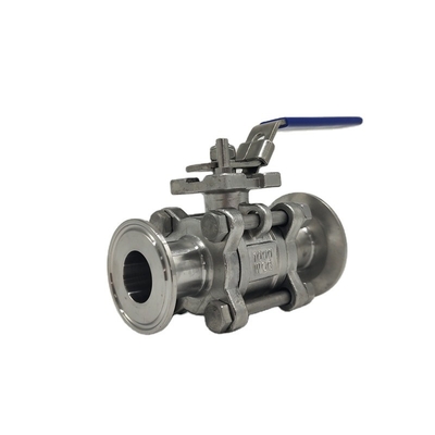 Sanitary 3 Way Ball Valve Stainless Steel Manual 3 Pieces Ball Valves